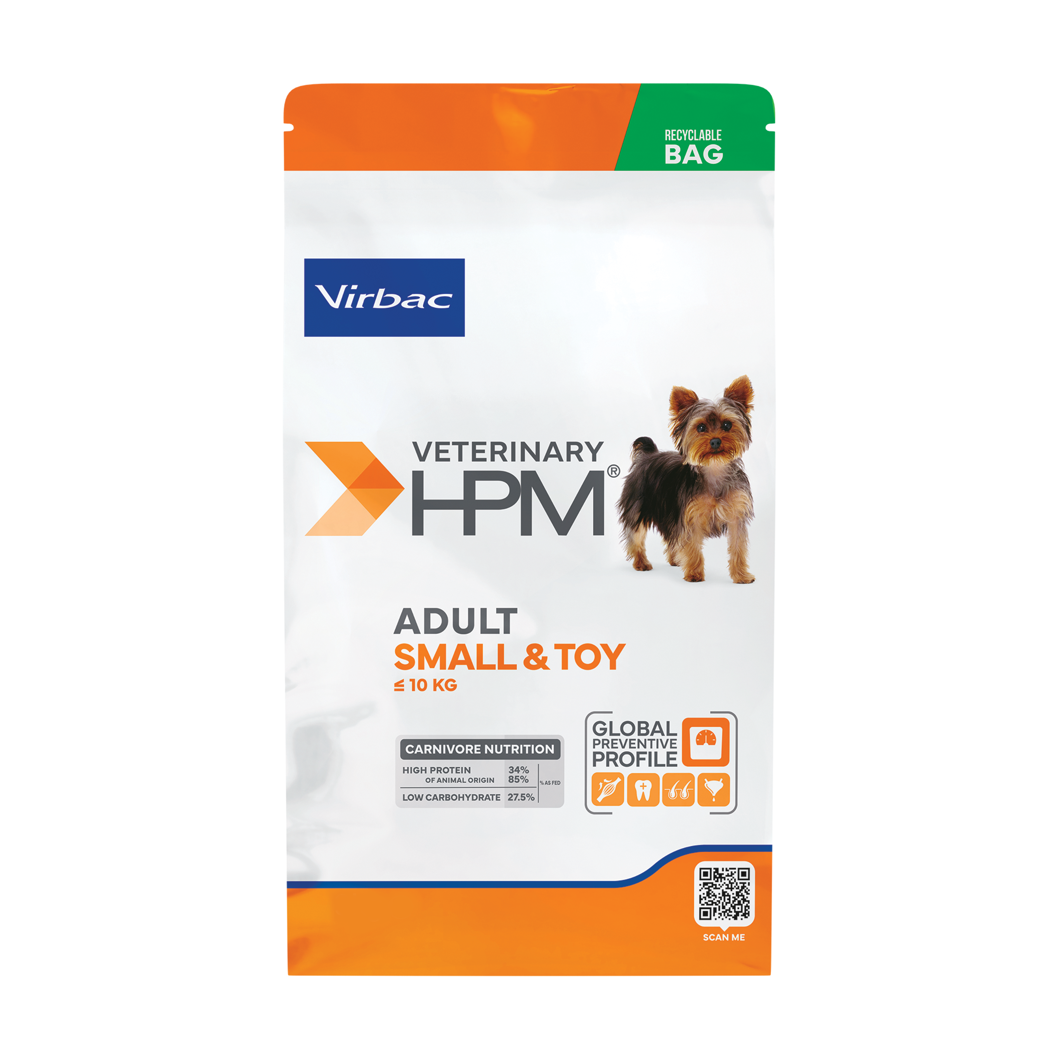 VIRBAC HPM Hundefutter Adult NEUTERED SMALL TOY 3 Kg – Spezialfutter Für Kastrierte Kleine Hunde