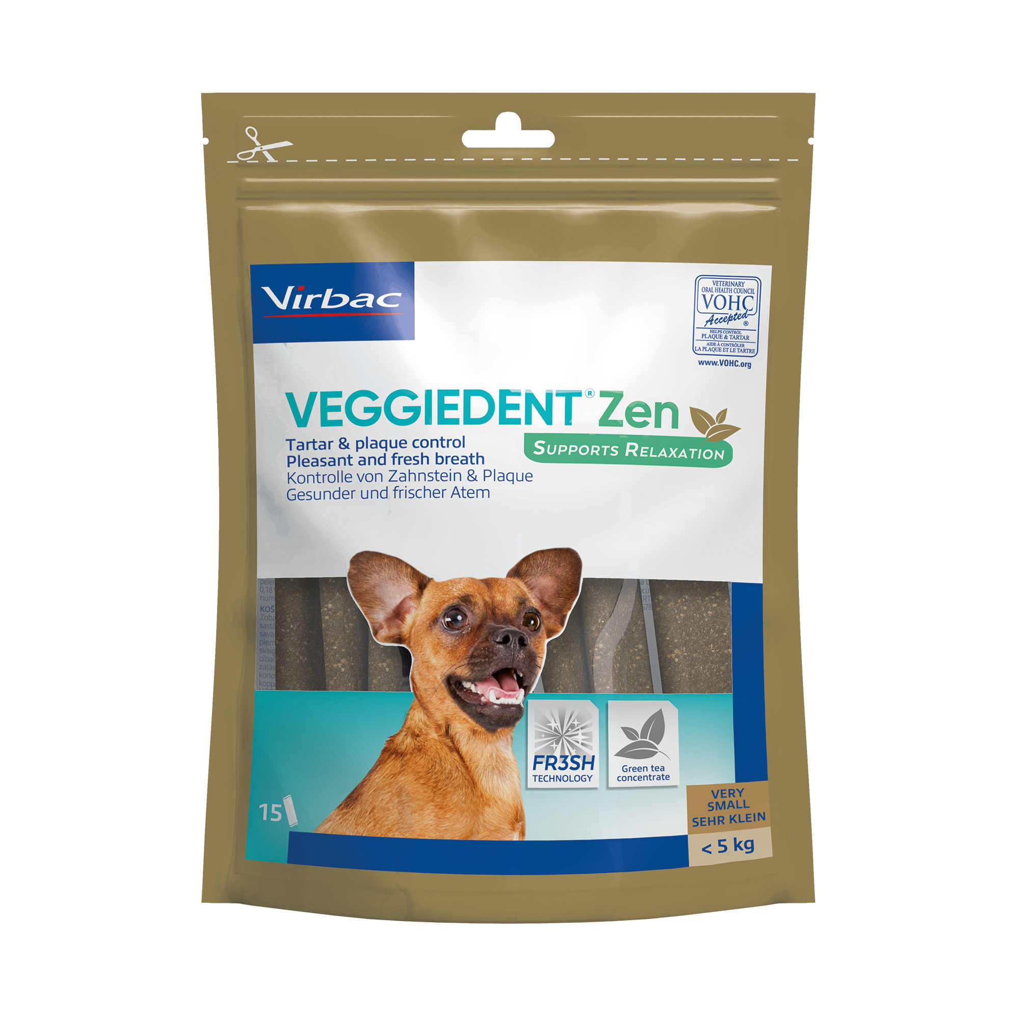 VeggieDent® ZEN Dental Chews – Calming Treats for Dogs CET VEGGIEDENT ZEN  TARTAR CONT
