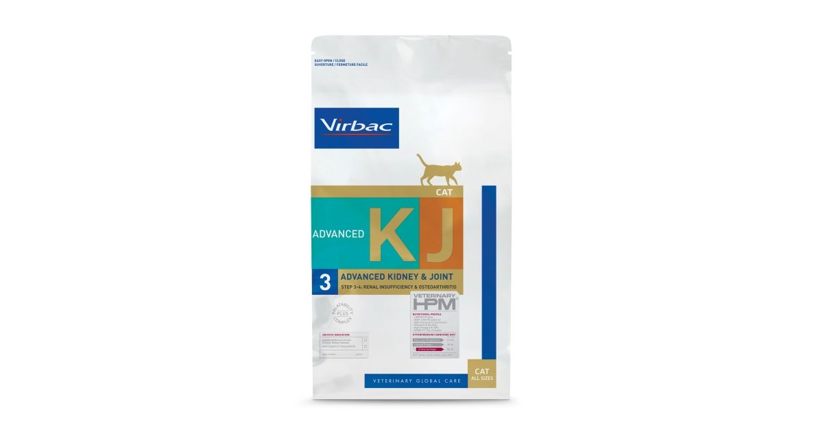 Virbac K 1 療法食 3kg Advanced Kidney & Joint Cat Food KJ3 - Virbac UK