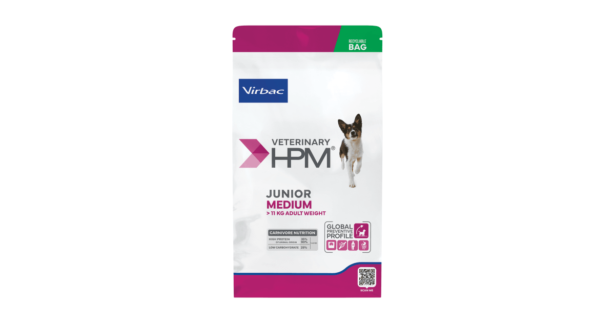 HPM Dog JUNIOR Gross 3KG – Hundefutter Für Junge Hunde, Von Virbac, 3 Kg Sack