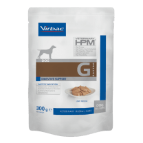 Virbac Veterinary HPM Digestive Support dog food pouch for gastrointestinal care, 300g pack.