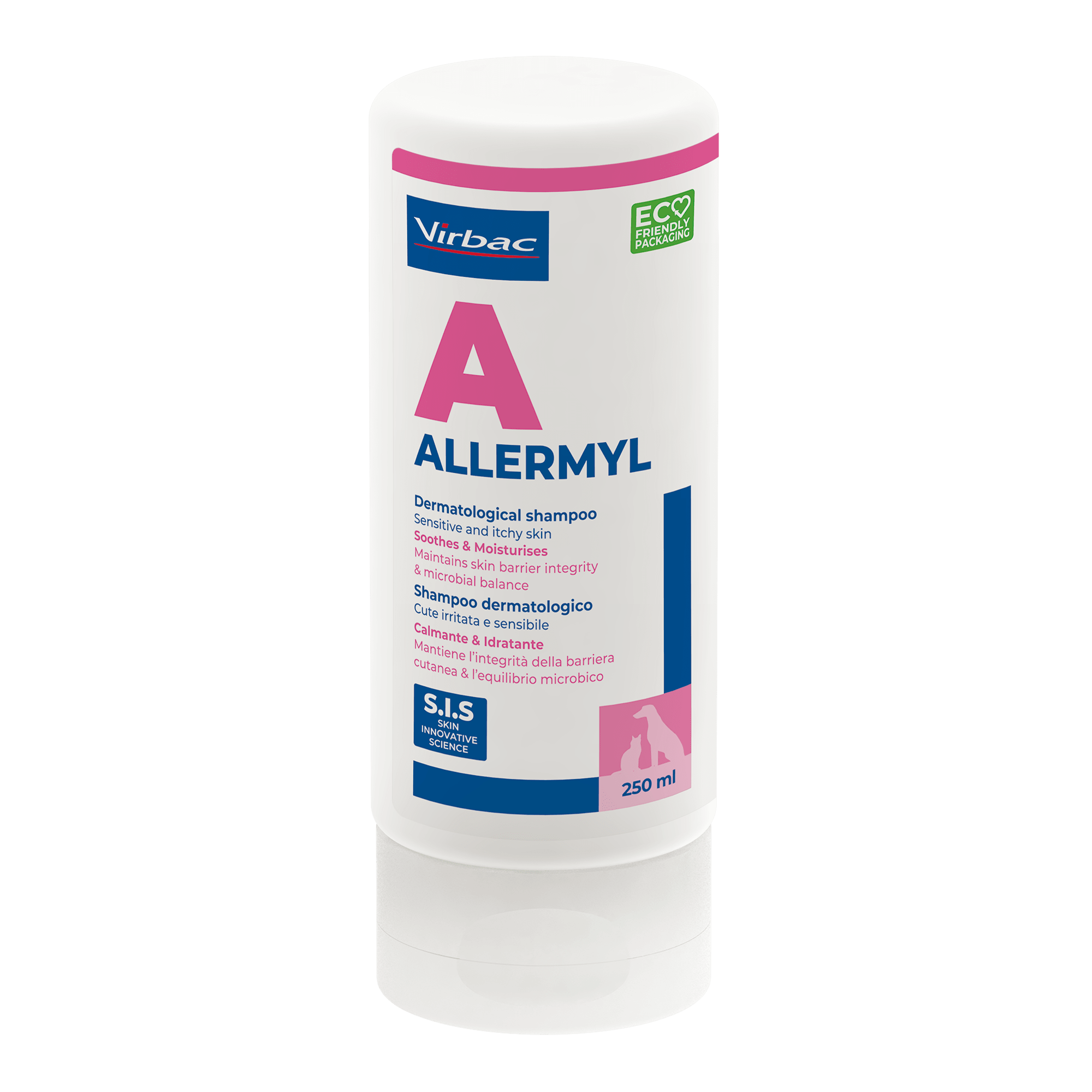 Allermyl Shampoo for Dogs Cats – Sensitive Itchy Skin Virbac UK